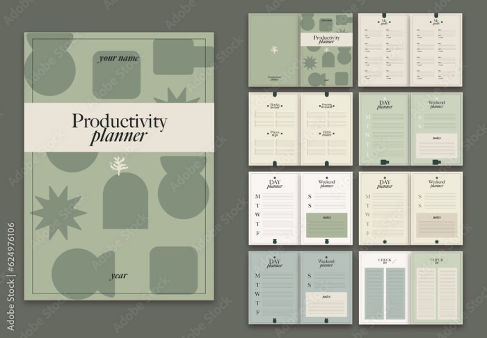 Productivity Planner Layout Stock Template | Adobe Stock